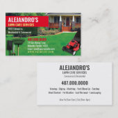 造園芝気に刈り機の名刺テンプレート 名刺 (正面/裏面)