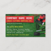 造園芝気に刈り機の名刺テンプレート 名刺 (裏面)