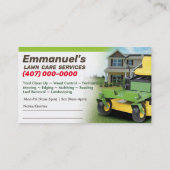 造園芝気に刈り機の名刺テンプレート 名刺 (裏面)