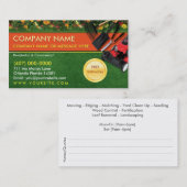 造園芝気に刈り機の名刺テンプレート 名刺 (正面/裏面)