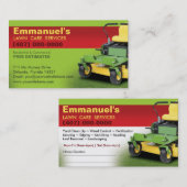 造園芝気に刈り機の名刺テンプレート 名刺 (正面/裏面)