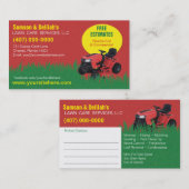 造園芝気に刈り機の名刺テンプレート 名刺 (正面/裏面)