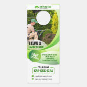 造園芝気に園芸草刈り ドアノブサイン (正面)