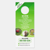 造園芝気に園芸草刈り ドアノブサイン (裏面)