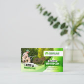 造園芝気に園芸草刈り 名刺 (スタンド正面)