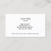 造園芝生気にツリー名刺 名刺 (裏面)