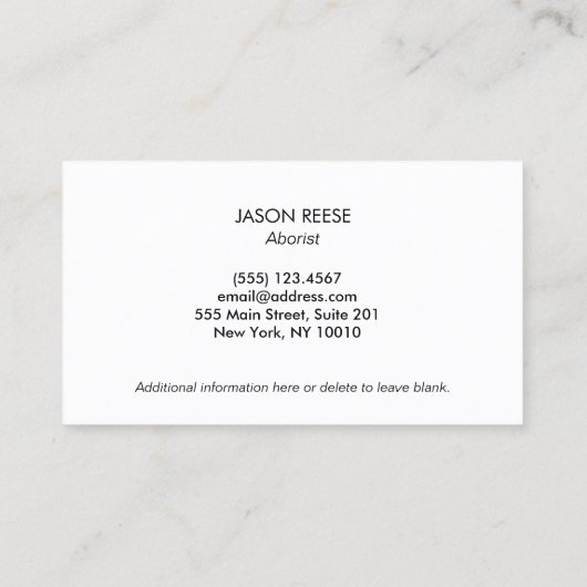 造園芝生気にツリー名刺 名刺 (裏面)