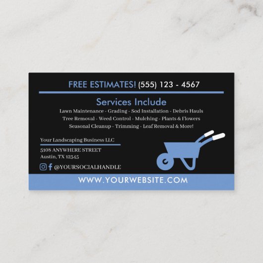 造園芝生気に名刺 名刺 (裏面)