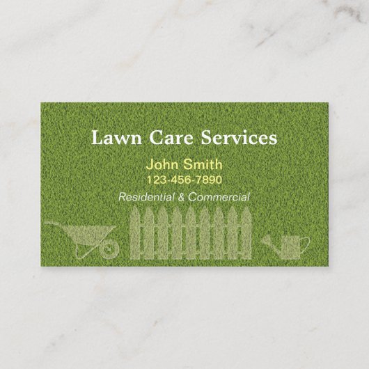 造園芝生気に園作 名刺 (正面)