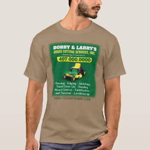 造園芝生気に草刈りテンプレートドライ Tシャツ