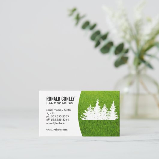 造園草と木 名刺 (スタンド正面)