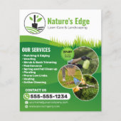 造園草刈り草刈り芝刈り気に チラシ (正面)