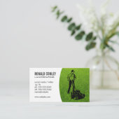 造園草 |ガーデナーカッティングローン 名刺 (スタンド正面)