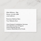 造園装飾池 名刺 (裏面)