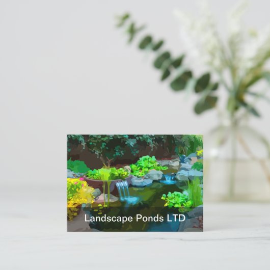 造園装飾池 名刺 (スタンド正面)