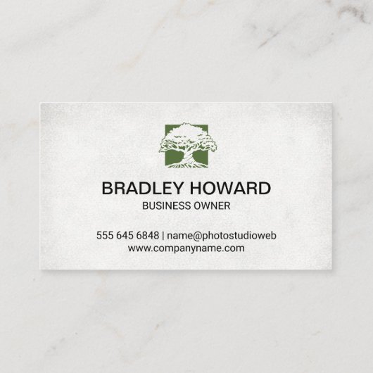 造園設計者 |大きなツリーロゴ 名刺 (裏面)