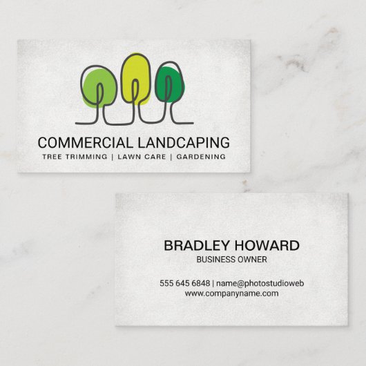 造園設計者 | 樹木 名刺 (正面/裏面)