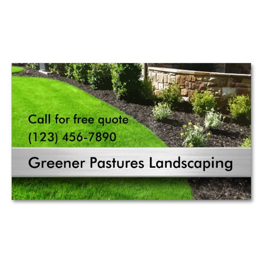 造園設計 マグネット名刺 (正面)