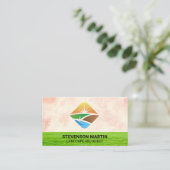 造園風景 | グラス 名刺 (スタンド正面)