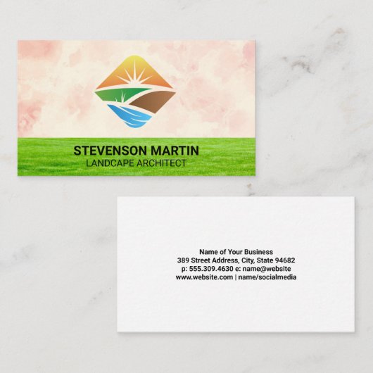 造園風景 | グラス 名刺 (正面/裏面)