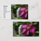 造園 – クレマティス – 陛下 名刺 (正面/裏面)