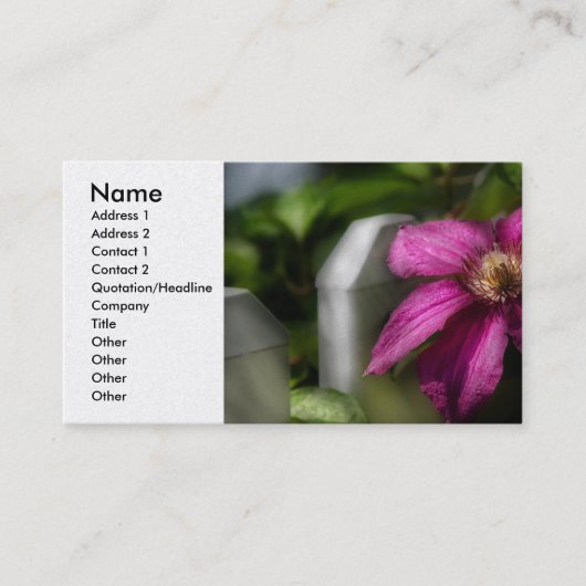 造園 – クレマティス – 陛下 名刺 (正面)