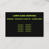 *～*造園・グモダンリーン・グラス・ロー気にン 名刺 (裏面)