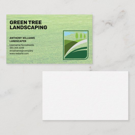 造園 | グラス | 庭師 名刺 (正面/裏面)