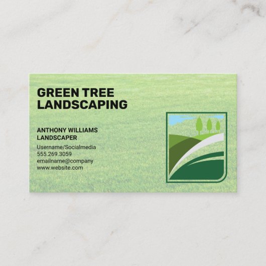 造園 | グラス | 庭師 名刺 (正面)