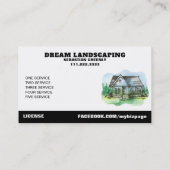 *～*造園・グリーン・グラモダンス・ロー気にン 名刺 (裏面)