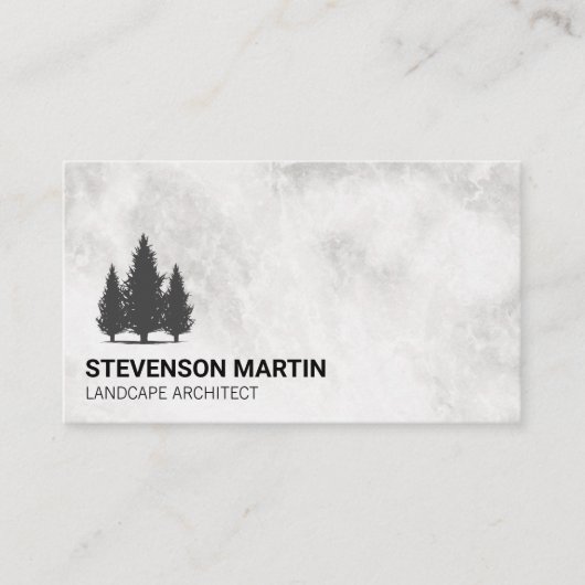 造園 | ツリーのロゴ 名刺 (正面)