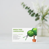 造園 |トピアリーのトリミング 名刺 (スタンド正面)