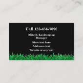 造園・トピアリー・サービス 名刺 (裏面)