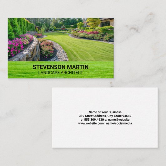 造園 | バックヤードハウスローン 名刺 (正面/裏面)