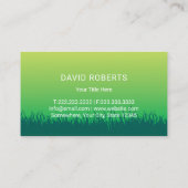 造園&ローンハ気にンズが木のロゴを持つ 名刺 (裏面)