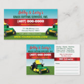 造園・ロー気にン・グラス・カッティング・ビジネス・カード 名刺 (正面/裏面)