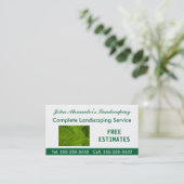 造園・庭園・サービス業 名刺 (スタンド正面)