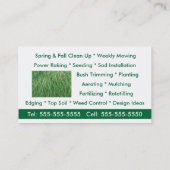 造園・庭園・サービス業 名刺 (裏面)