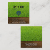 造園 | 木目 | 草ナチュラル スクエア名刺 (正面/裏面)