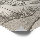 造園（木、池、新鮮な空気） ポスター (角)