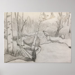 造園（木、池、新鮮な空気） ポスター