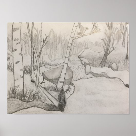 造園（木、池、新鮮な空気） ポスター (正面)