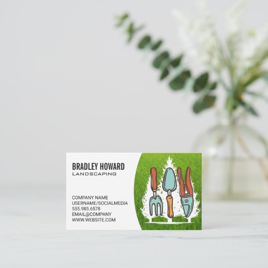 造園 | 樹木 | 園芸用具 名刺 (スタンド正面)