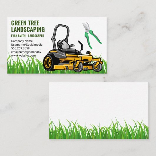 造園 |芝刈り機 名刺 (正面/裏面)