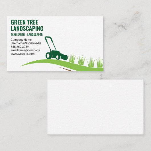 造園 | 芝刈り草刈り草 名刺 (正面/裏面)
