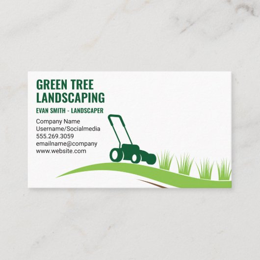 造園 | 芝刈り草刈り草 名刺 (正面)