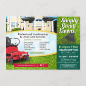 造園 芝刈り 庭の手入れ 4.5"x6.25" メニュー (裏面)