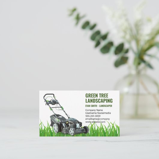 造園 | 芝刈機 | 庭師 名刺 (スタンド正面)
