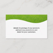 造園 |芝生と背の高い木の名刺 名刺 (裏面)