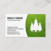 造園 | 芝生と高い木 名刺 (正面)